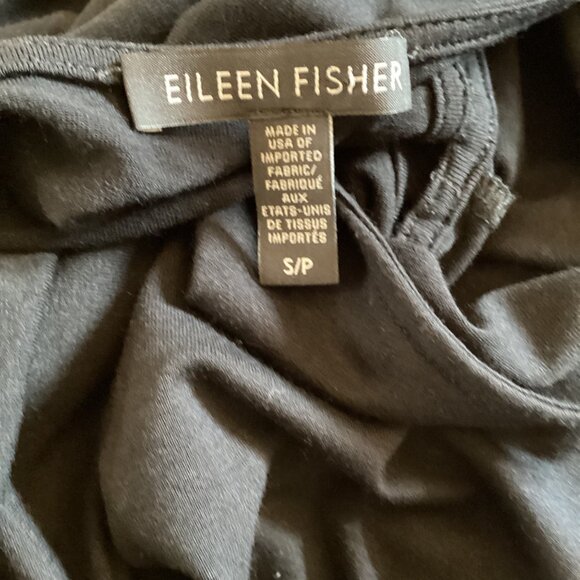 Eileen Fisher Womens Asymmetrical Colorblock Dress Size Small Knit Black &‎ Blue - Picture 3 of 12